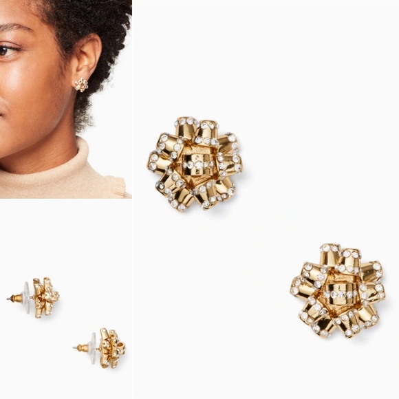 kate spade Jewelry - Last chance! Kate Spade Bourgeois Bow Pave Studs